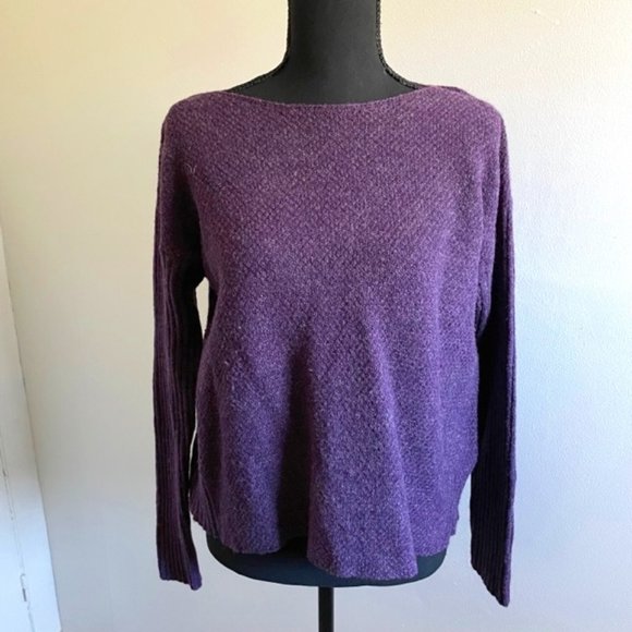 Eileen Fisher Sweaters - Eileen Fisher Petite Purple 100% Wool Sweater Small/Med